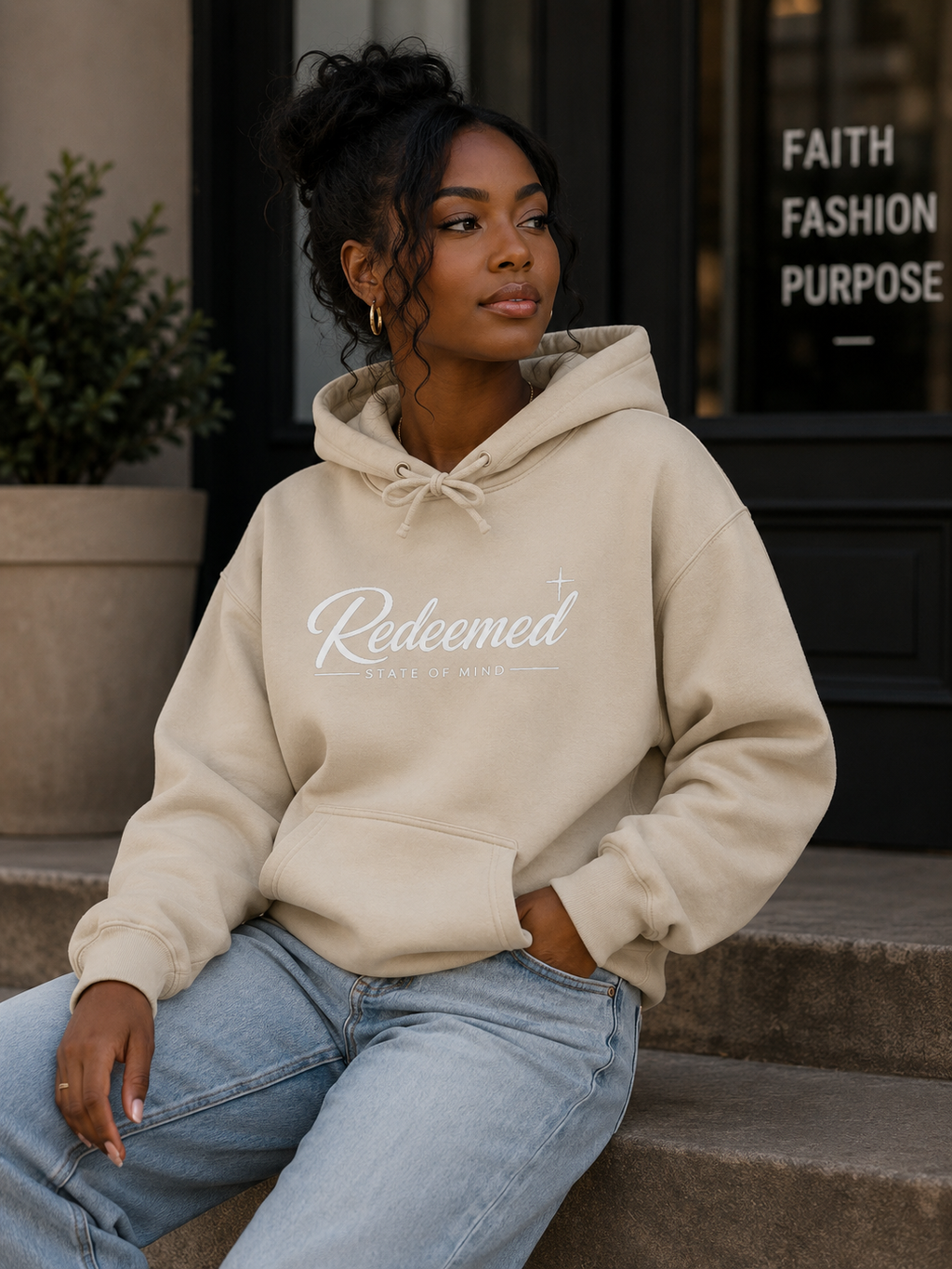 Redeemed Hoodie — "Redeemed: State of Mind" Christian Faith Pullover