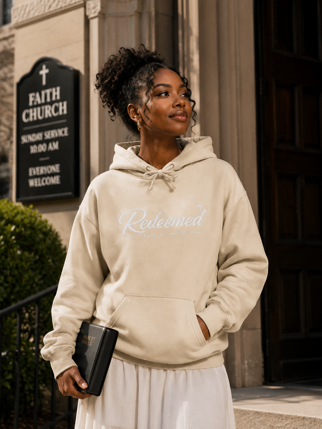 Redeemed Hoodie — "Redeemed: State of Mind" Christian Faith Pullover