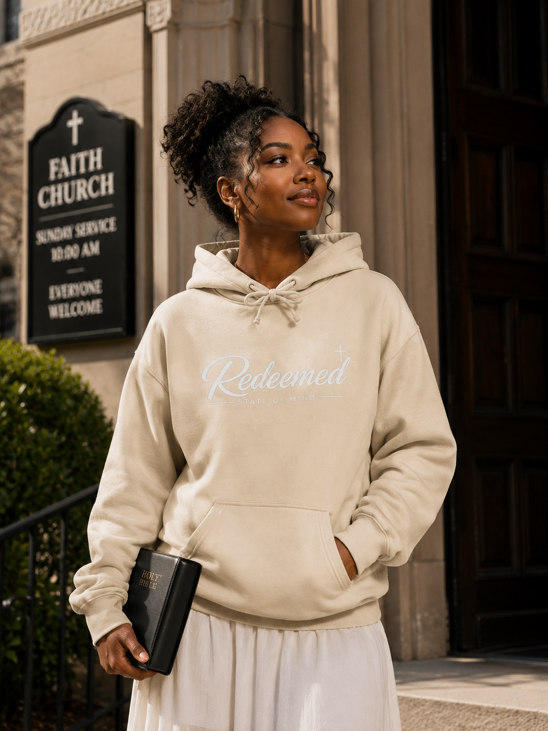 Redeemed Hoodie — "Redeemed: State of Mind" Christian Faith Pullover