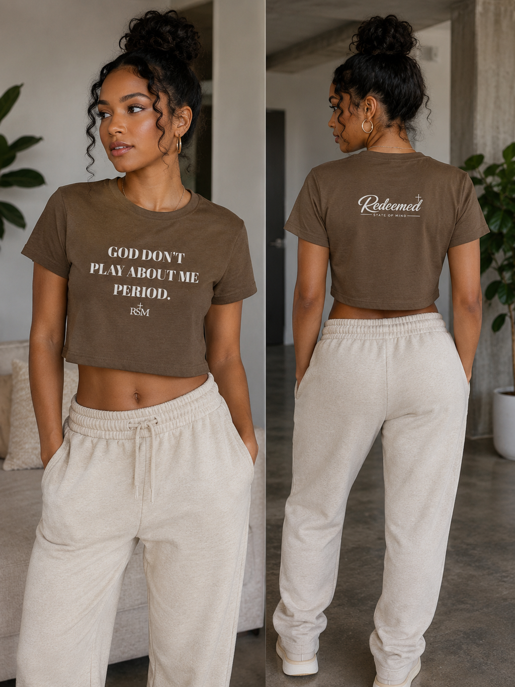 God Don’t Play About Me Period Crop Tee