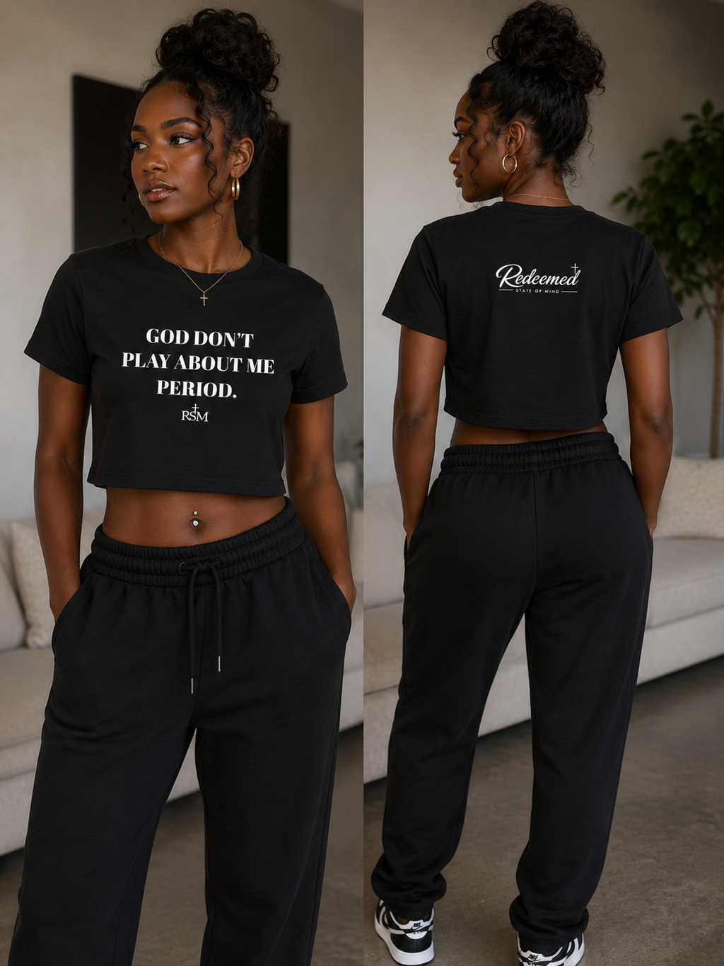 God Don’t Play About Me Period Crop Tee